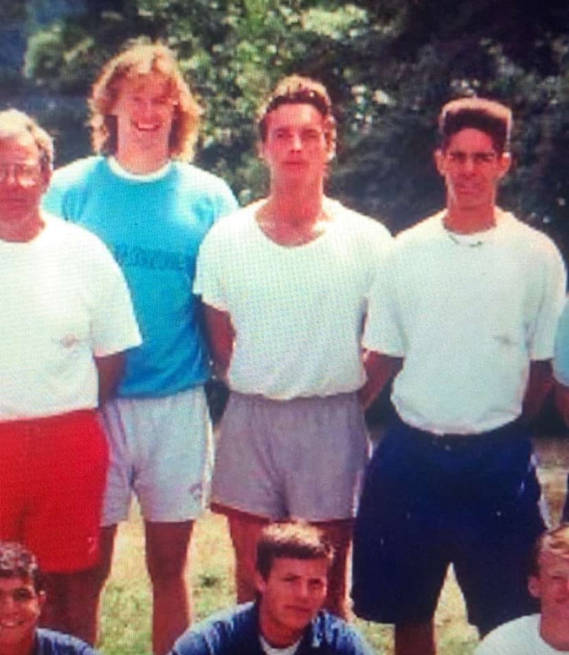 A group of young counsellors at camp in the 1990s
