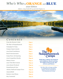 2020 Who's Who Newsletter Cover